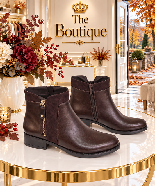 Douglas Ankle Boots - Chocolate (choose your Size)
