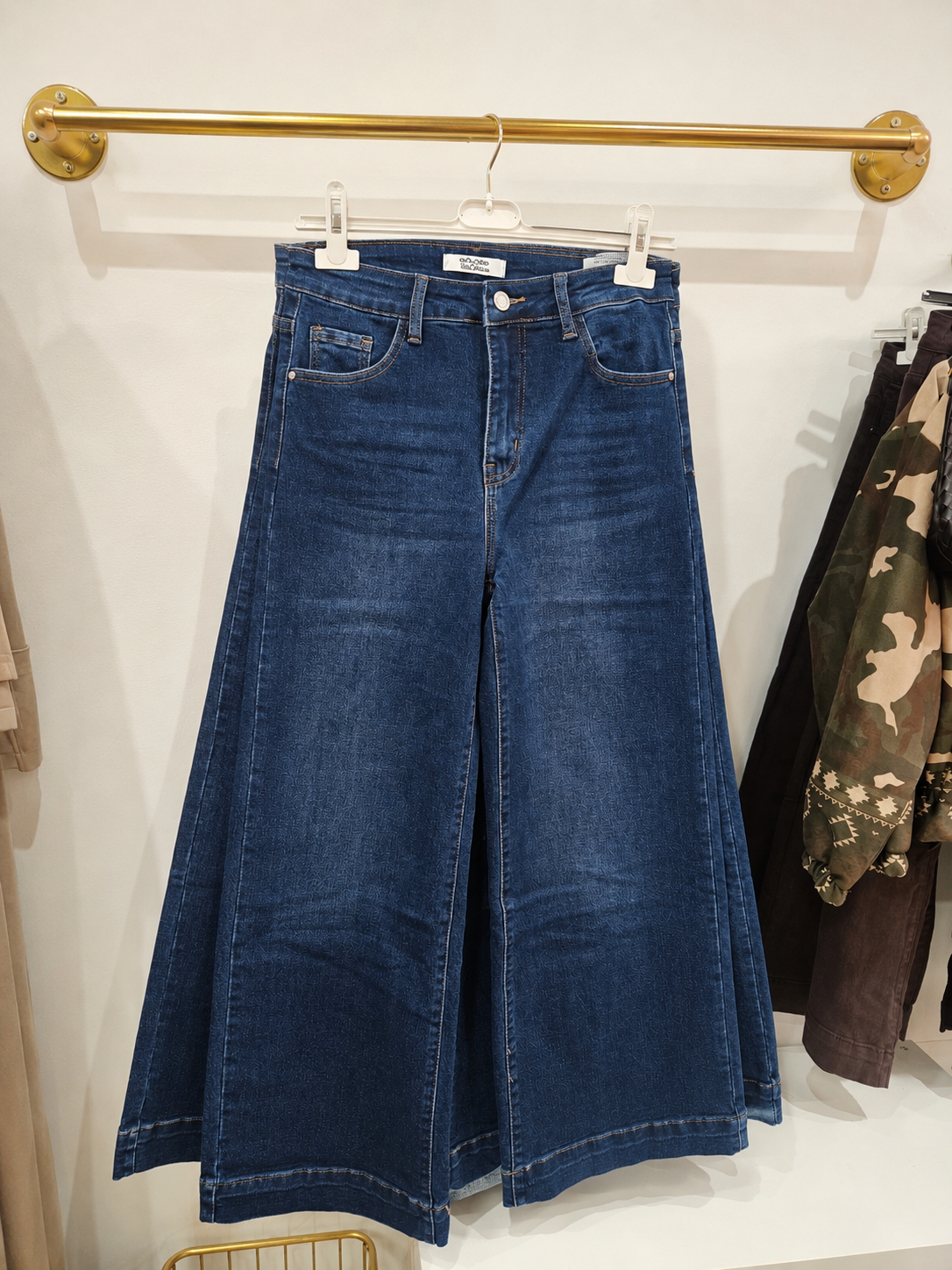 Petite Wide Leg Jeans - Dark Denim