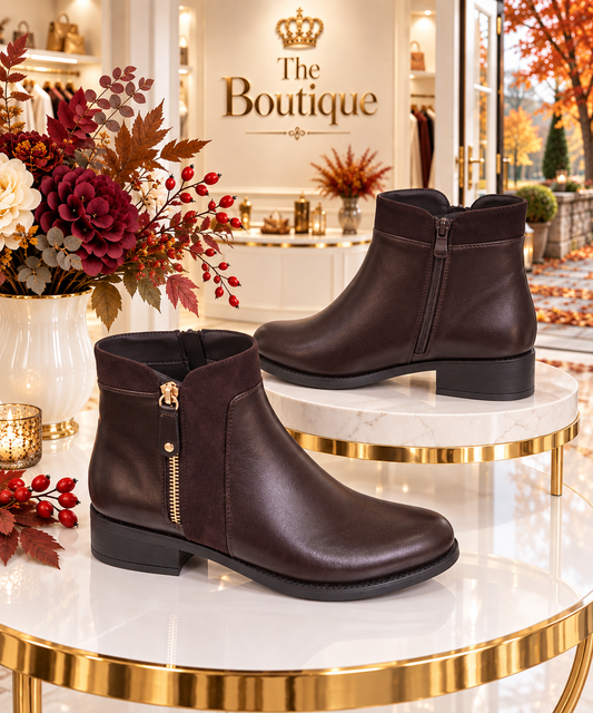 Douglas Ankle Boots - Chocolate (choose your Size)