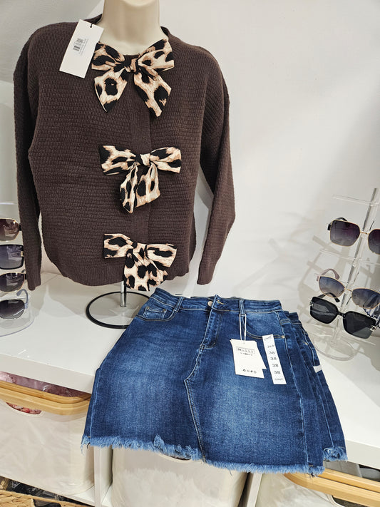 Tilly Frayed Denim Skirt