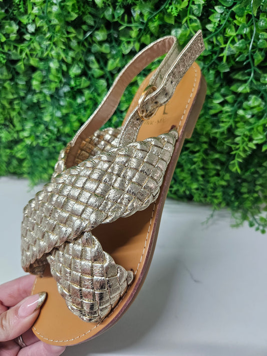 Gold Weave Sandals