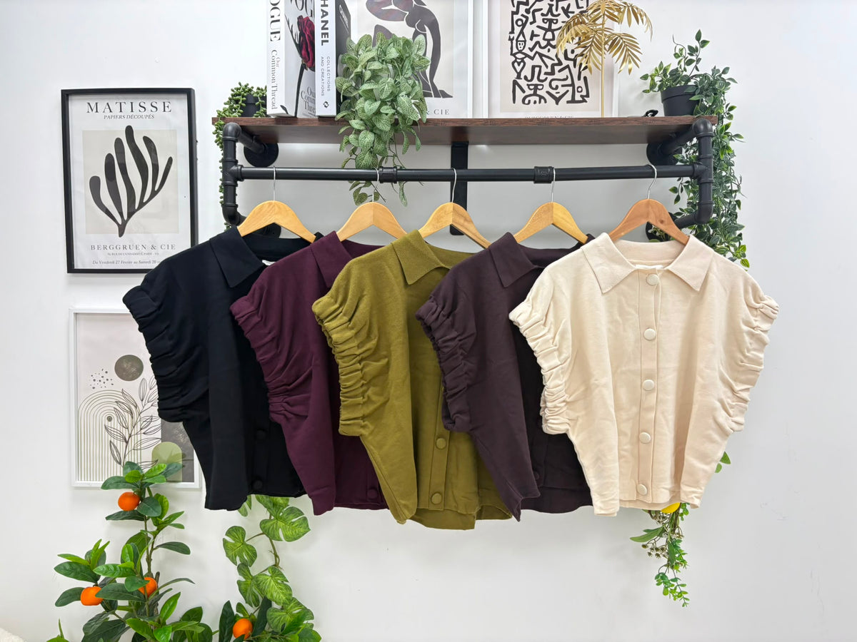 Rachel Ruched Sleeve Jumper