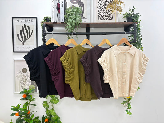 Rachel Ruched Sleeve Jumper