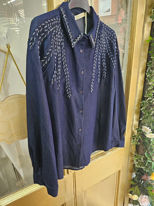 Melinda Beaded Blouse - Oversized