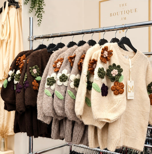 Flora Crochet Knit Jumper