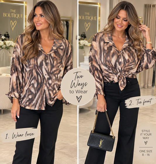 Cora Leopard Blouse