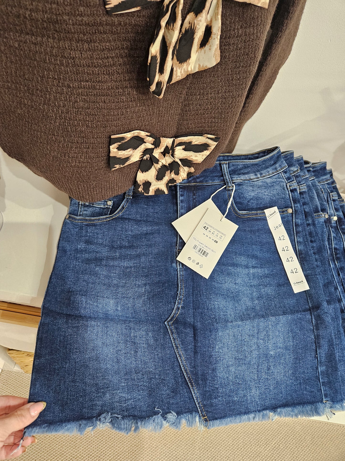 Tilly Frayed Denim Skirt