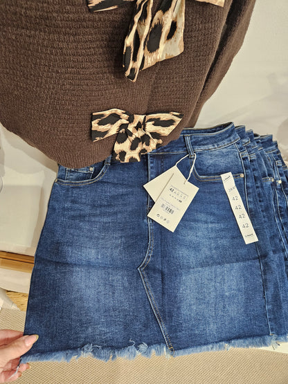 Tilly Frayed Denim Skirt